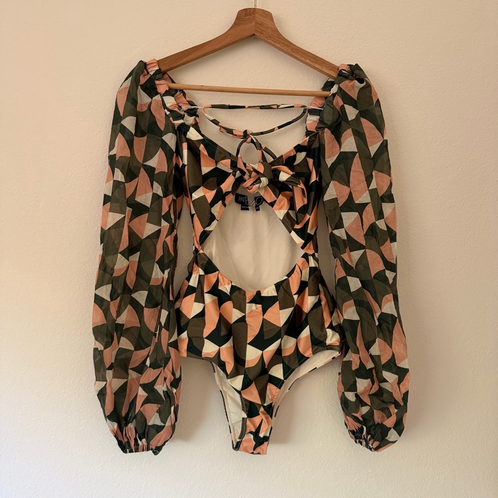 PatBo NWOT Plitka One Piece Bodysuit Size Small S Geometric Resort Lounge Travel